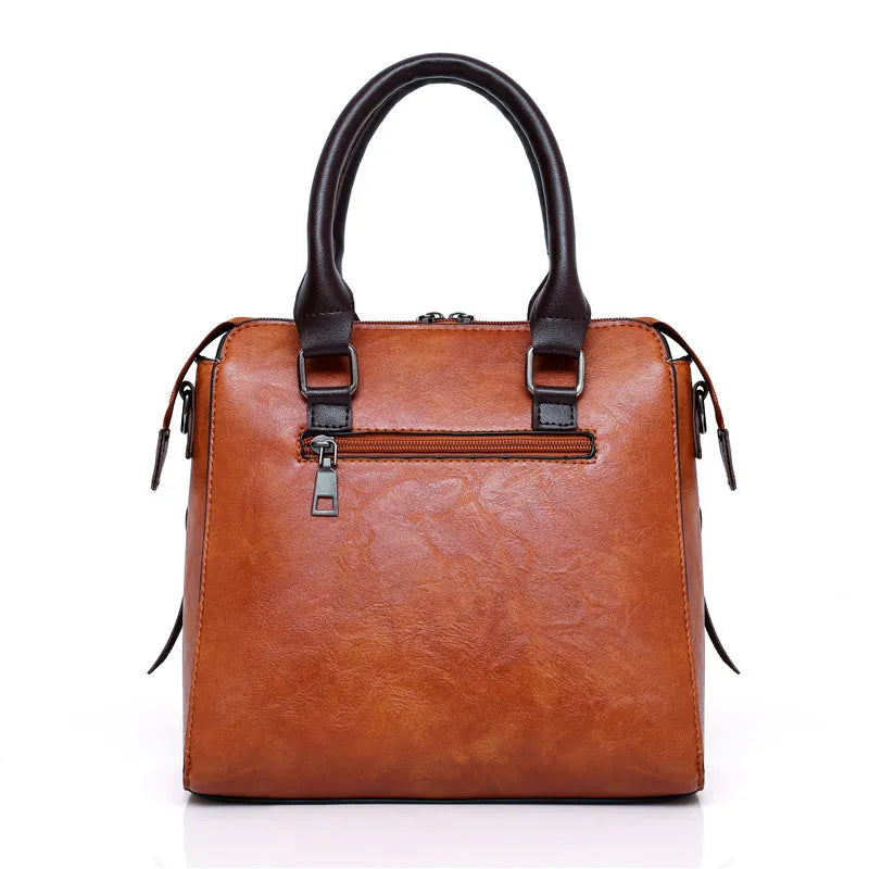 Premium Genuine Leather Kit – Handbag + Wallet + Clutch + Complimentary Toiletry Bag