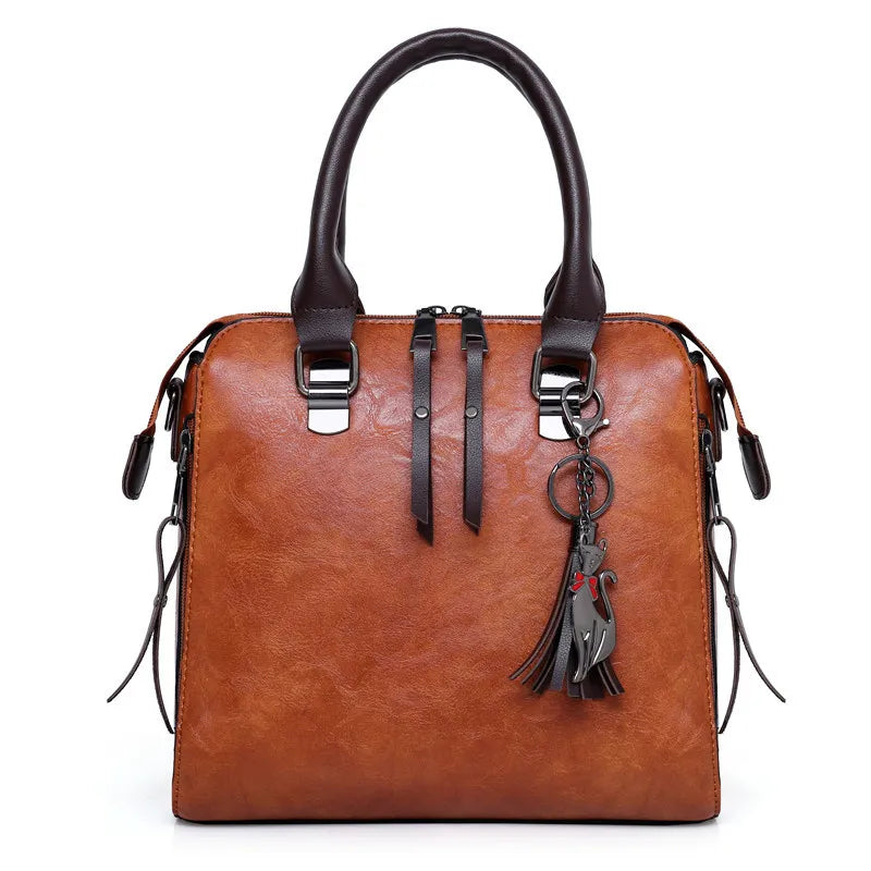 Premium Genuine Leather Kit – Handbag + Wallet + Clutch + Complimentary Toiletry Bag