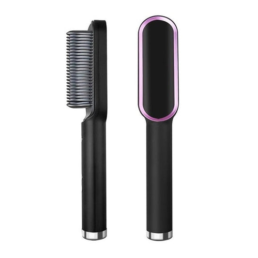3-in-1 Straightening Brush with Anti-Frizz Technology & Fast Heating