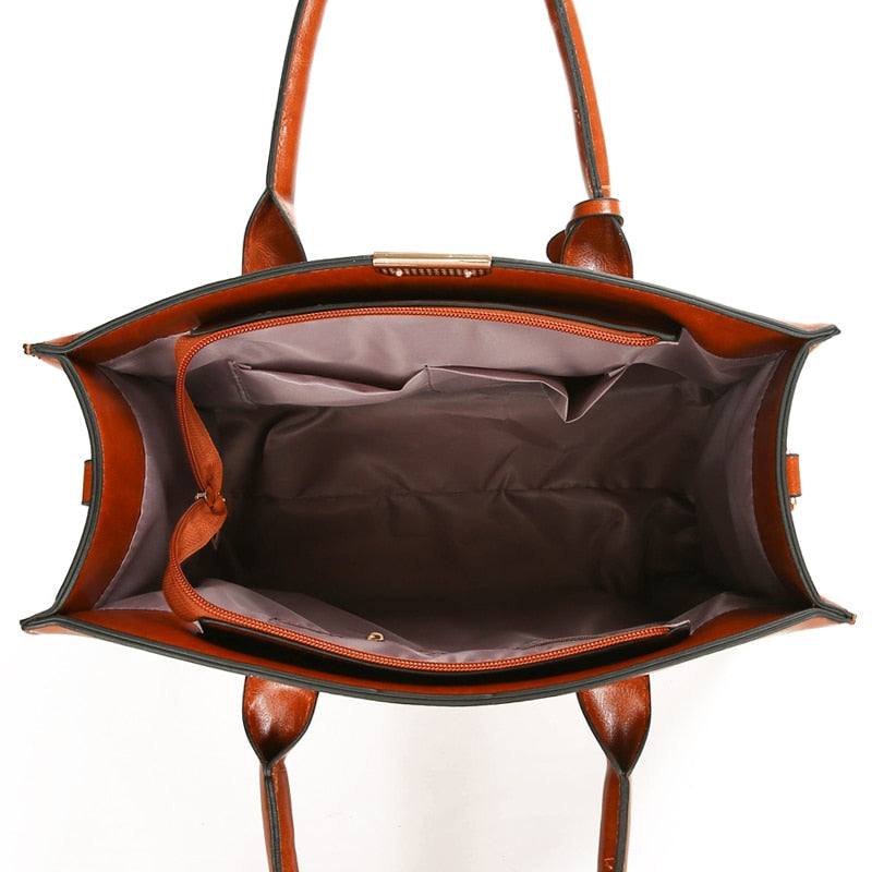 Women’s Leather Set – Handbag + 2 Wallets – Premium Bags